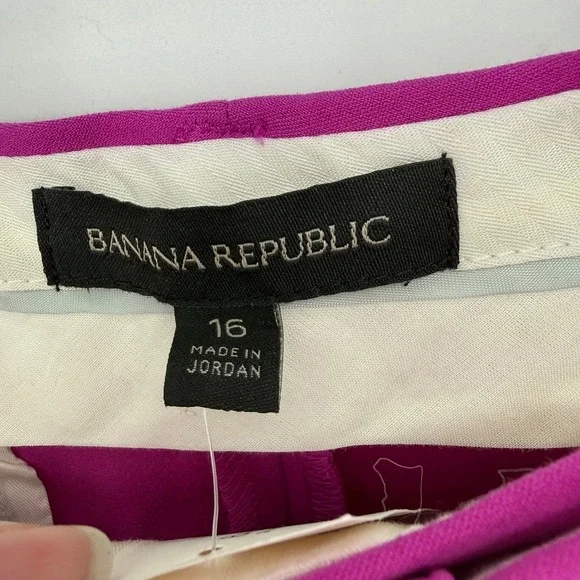BANANA REPUBLIC RYAN DRESS PANTS FUCHSIA NWT SIZE 16 - Picture 5 of 11